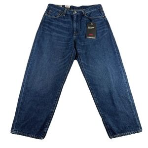 NEW Levi's Men’s 32x25 Premium Stay Loose Cropped Dark Blue Jeans